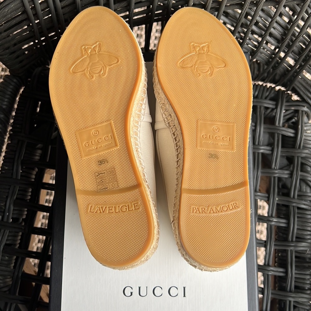 AUTHENTIC GUCCI ESPADRILLES 36.5 - Picture 4 of 5